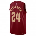 Cleveland Cavaliers Trikot Lauri Markkanen 24 Nike 2022-23 Icon Edition Maroon Swingman - Herren